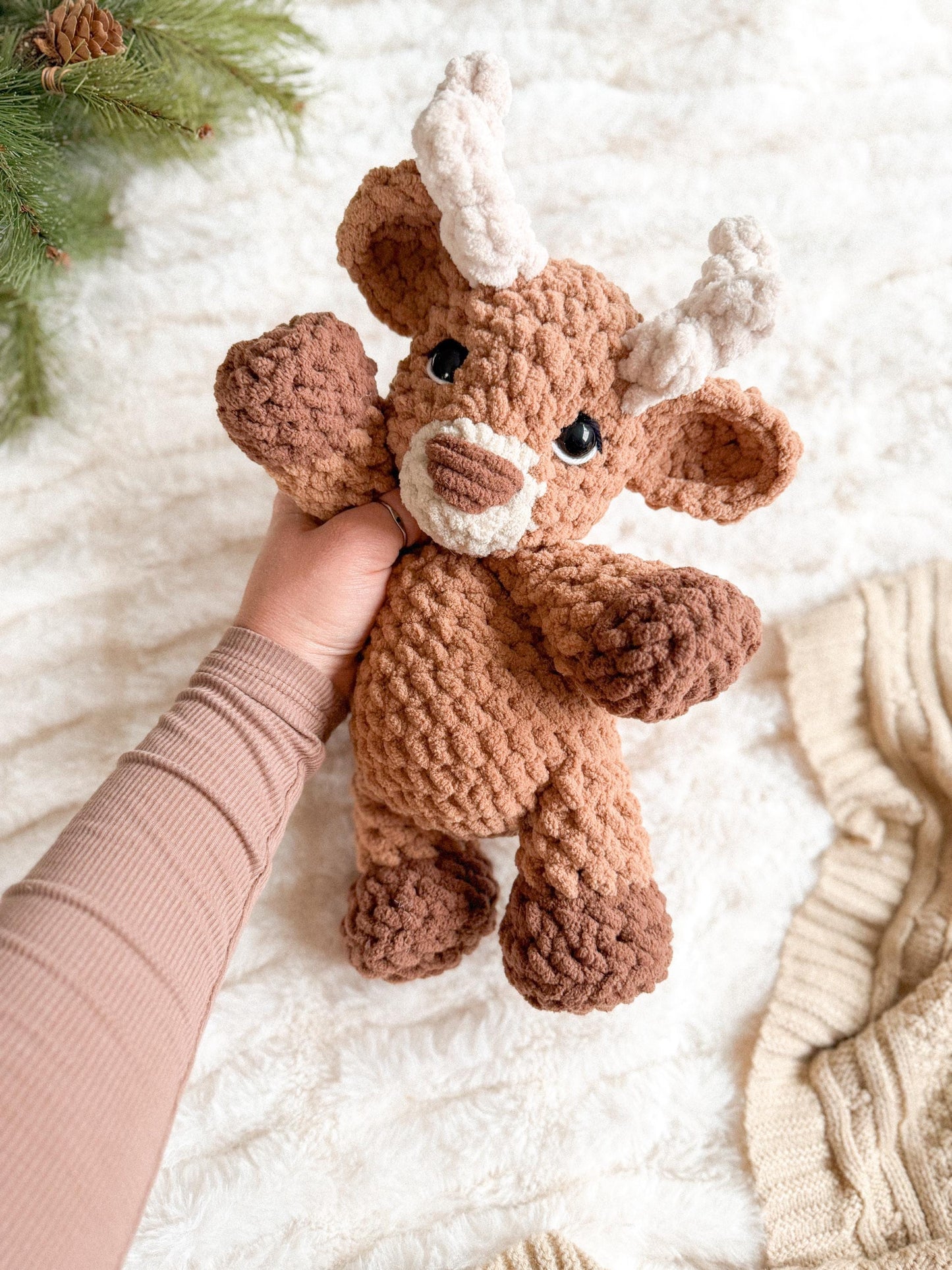 Cedar & Aspen Deer Plushie Crochet Pattern | LOW SEW crochet pattern |