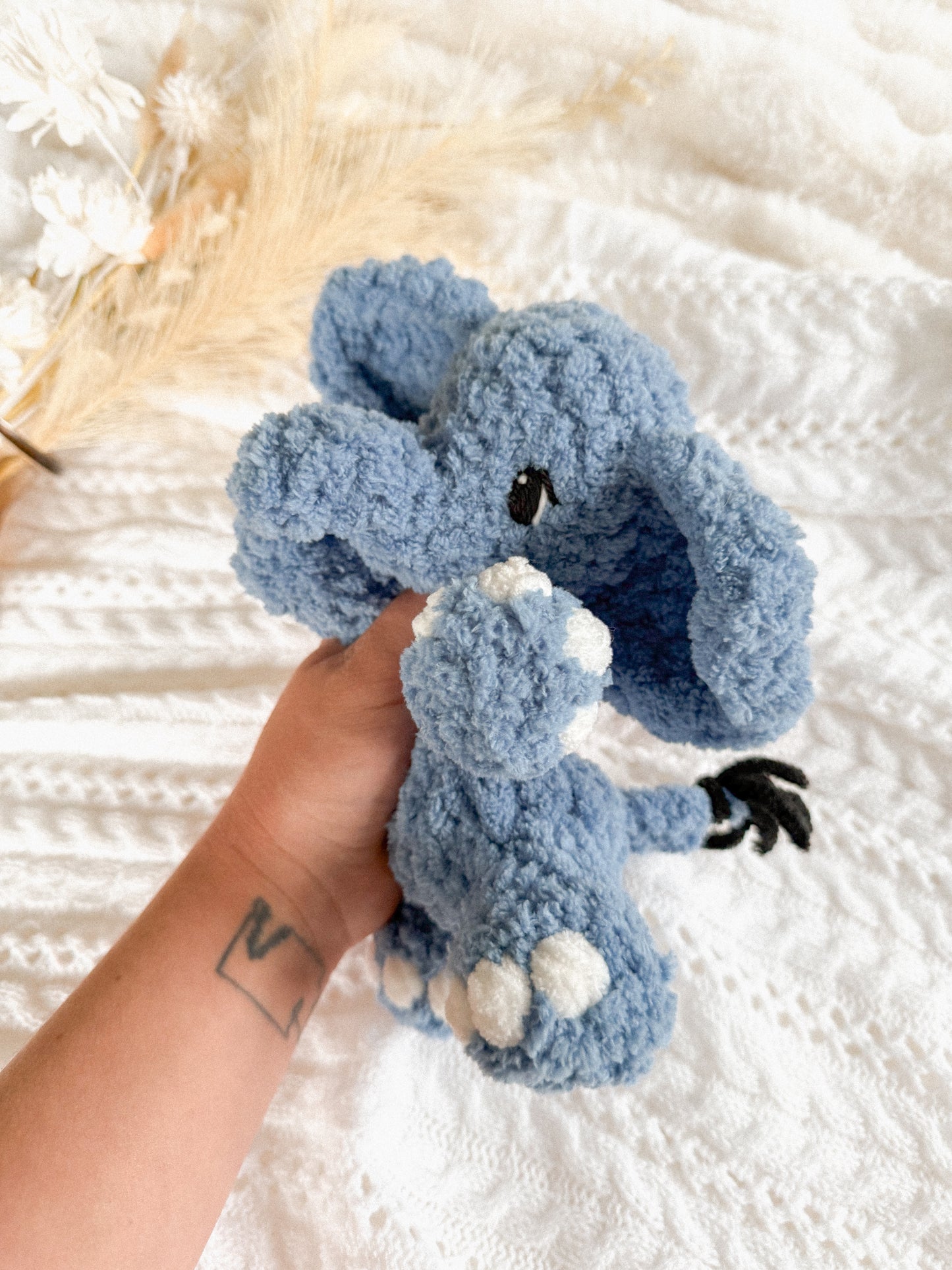 Fuzzy Emmie Elephant Lovey | Ready to Ship Elephant |