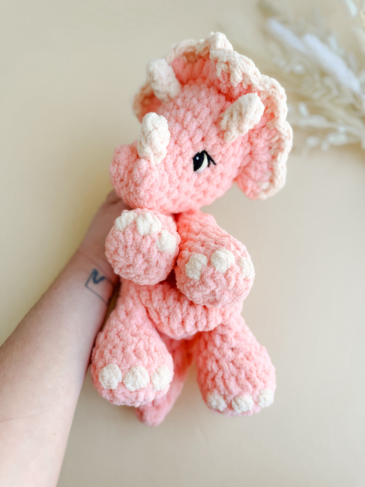 Theo Triceratops Lovey | Ready to Ship Dino Lovey |