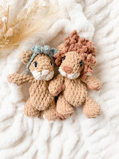 Lucas Lion & Tara Tiger crochet pattern bundle | NO SEW crochet pattern |