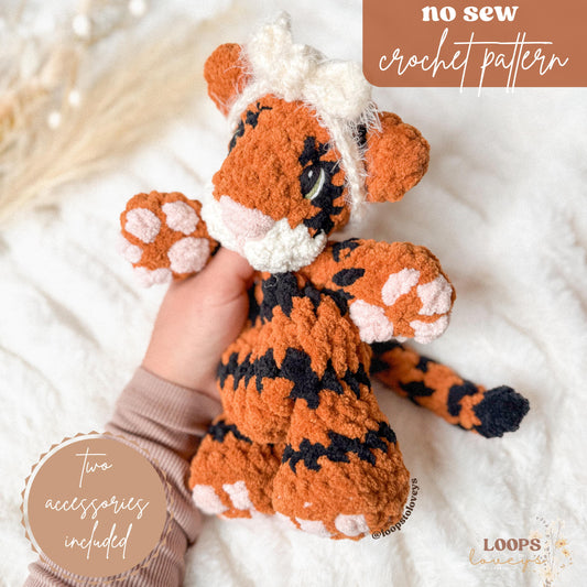 Tara Tiger crochet pattern | NO SEW crochet pattern |