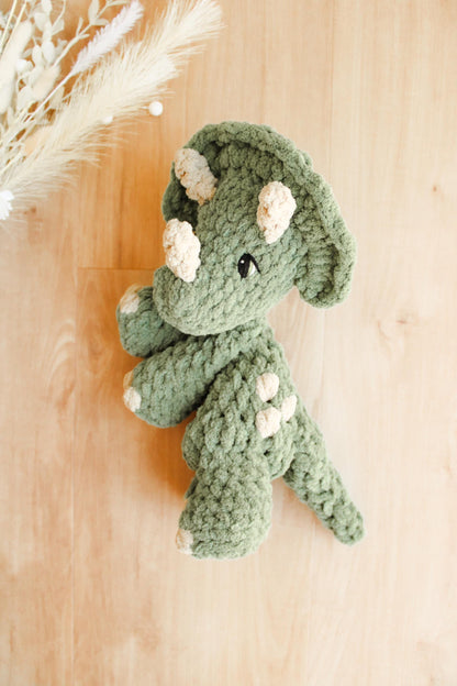 Theo & Tiny Triceratops crochet pattern bundle | NO SEW crochet pattern |