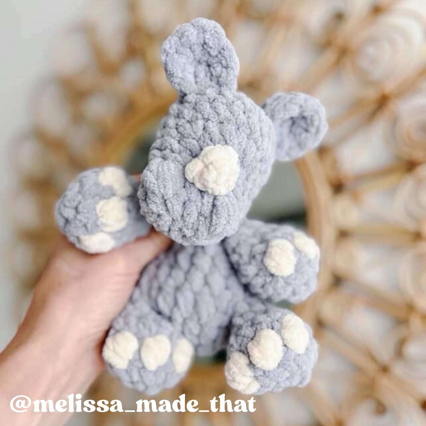 Rumble the baby Rhino crochet pattern | NO SEW crochet pattern |