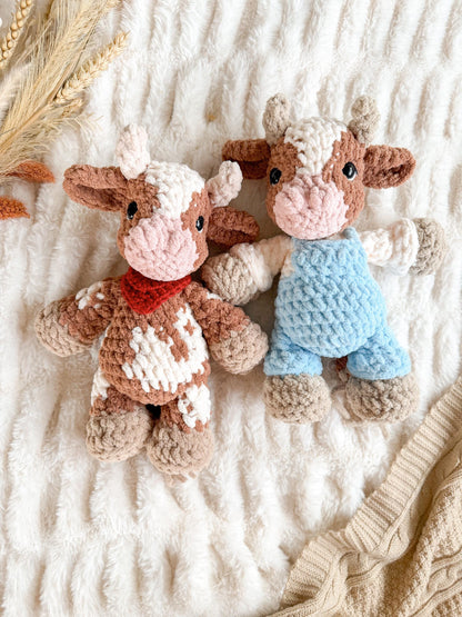 Cyrus Cow Plushie crochet pattern | NO SEW crochet pattern |