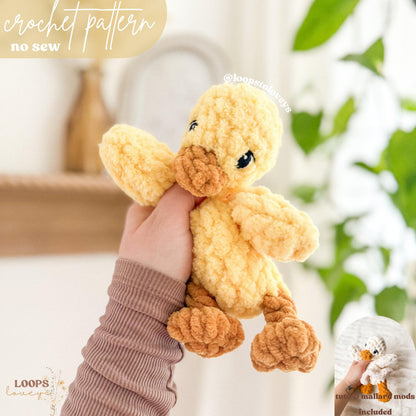 Duncan Duckling crochet pattern | NO SEW crochet pattern |