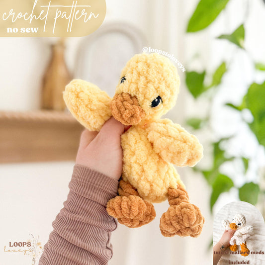 Duncan Duckling crochet pattern | NO SEW crochet pattern |