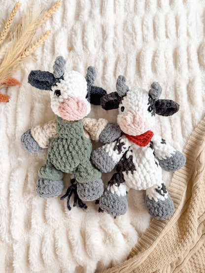Cyrus Cow Lovey | Ready to Ship Crochet Cow |