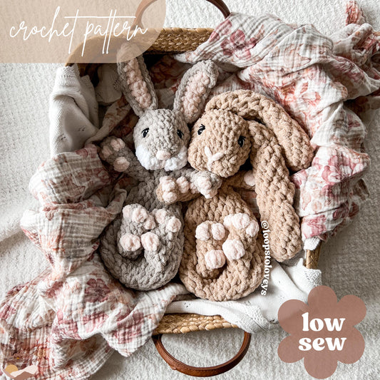 Brynn & Benny the Bunnies crochet pattern | LOW SEW crochet pattern |