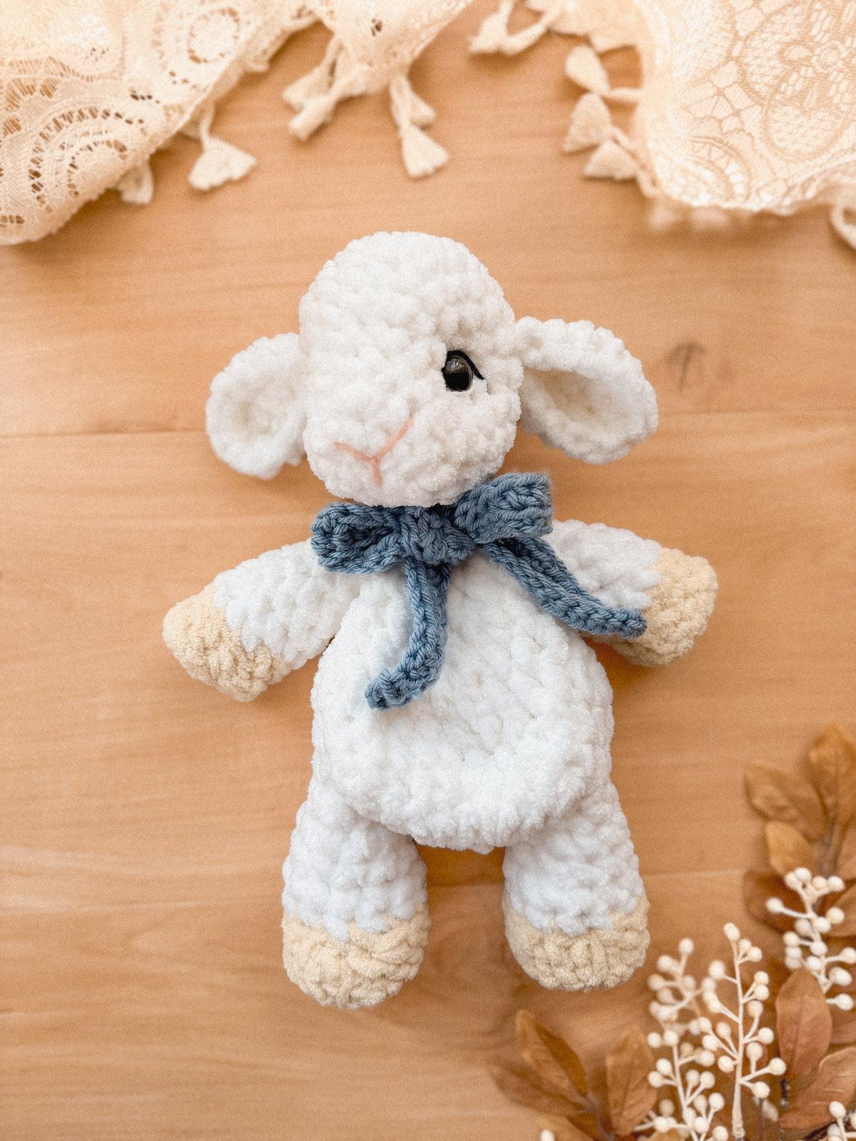 Lucy the Lamb Lovey crochet pattern | NO SEW crochet pattern |