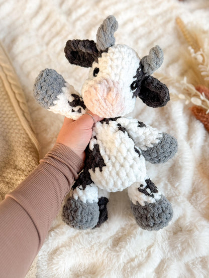 Cyrus Cow Lovey | Ready to Ship Crochet Cow |