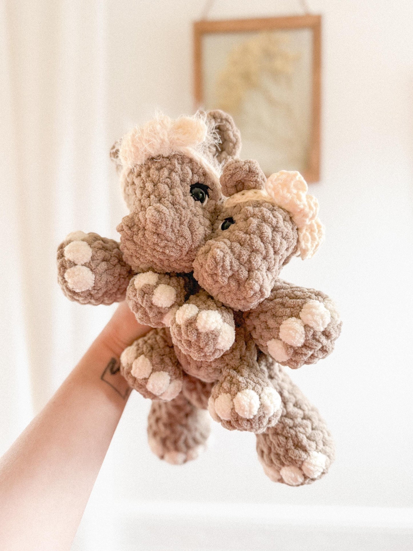 Hallie & Allie Hippo crochet pattern bundle | NO SEW crochet pattern |