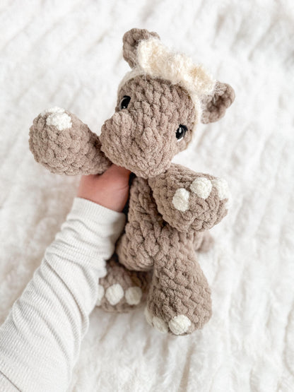Hallie Hippo Snuggler crochet pattern | NO SEW crochet pattern |