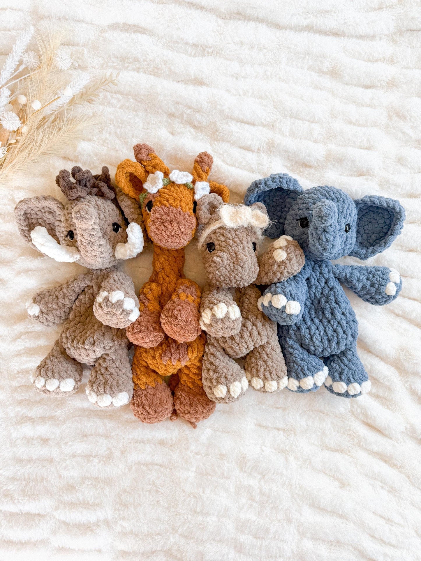Safari crew crochet pattern bundle | NO SEW crochet pattern |