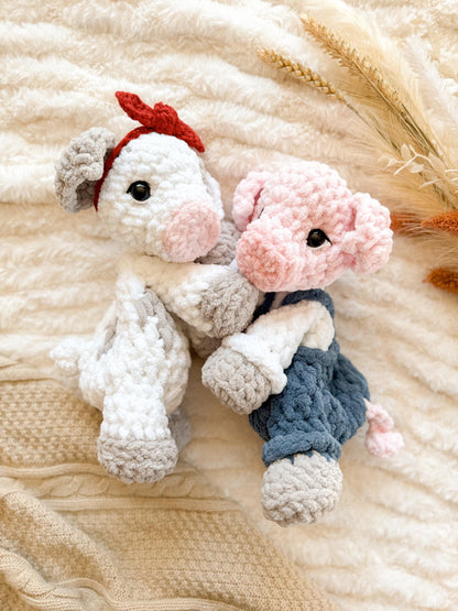 Winnie the Pig Snuggler crochet pattern | NO SEW crochet pattern |