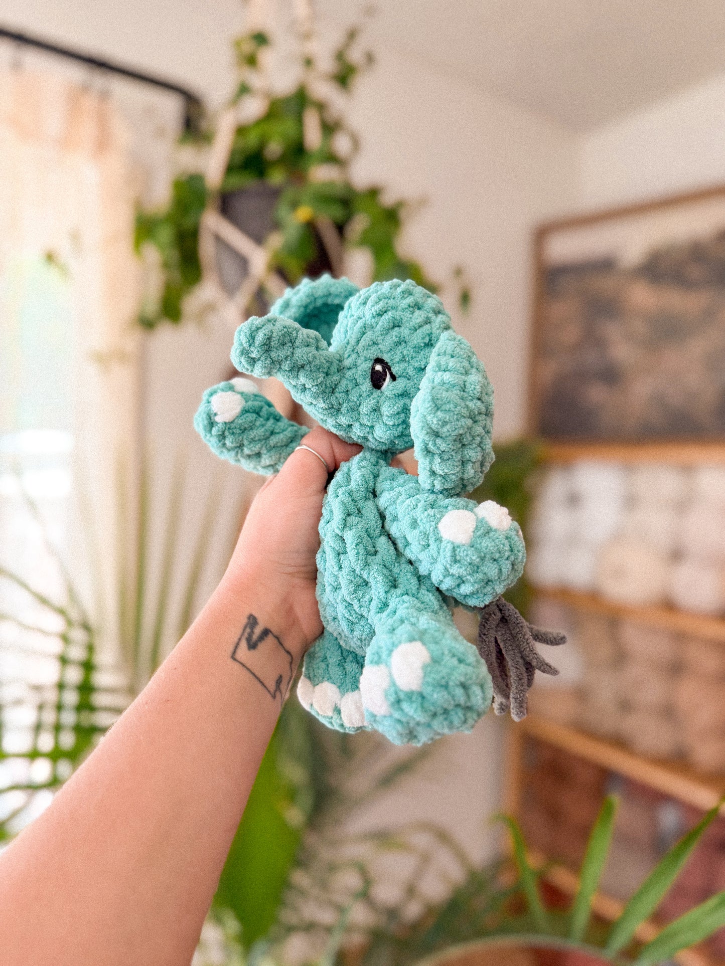Emmie Elephant Lovey | Ready to Ship Elephant |