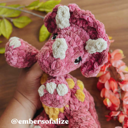Theo Triceratops crochet pattern | NO SEW crochet pattern |