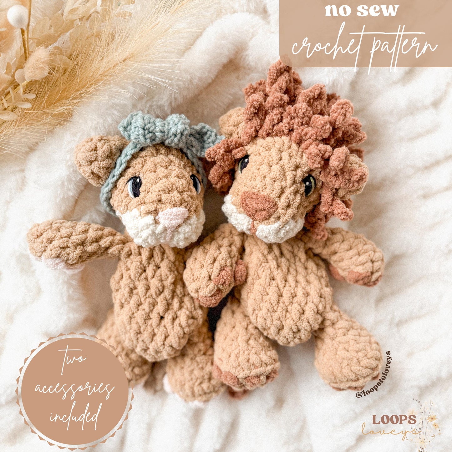 Lucas Lion crochet pattern | NO SEW crochet pattern |