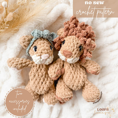 Lucas Lion crochet pattern | NO SEW crochet pattern |