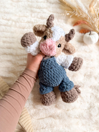 Cyrus Cow Plushie crochet pattern | NO SEW crochet pattern |