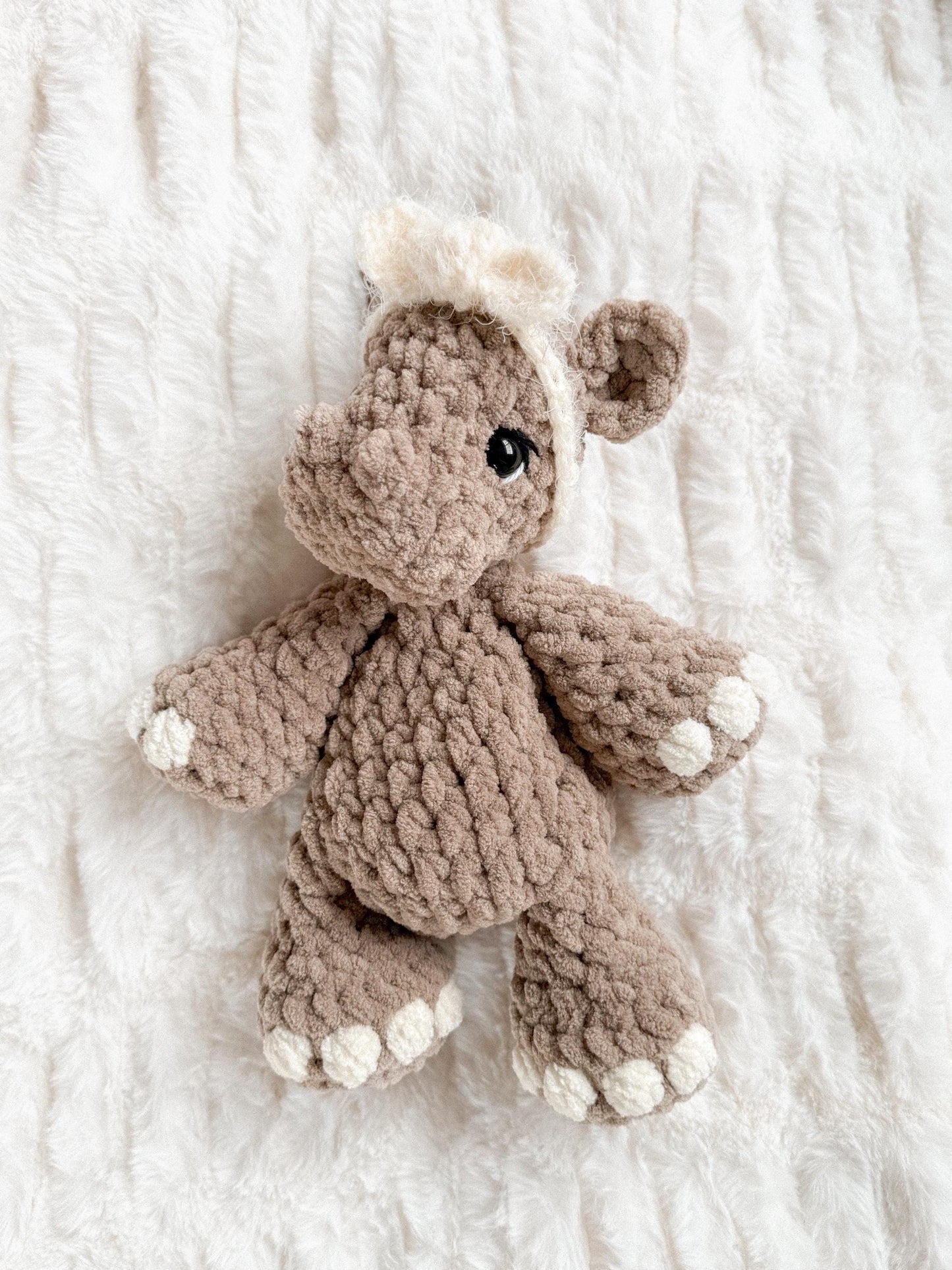 Hallie Hippo Snuggler crochet pattern | NO SEW crochet pattern |