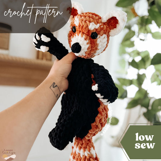 Rory the Red Panda | LOW SEW crochet pattern