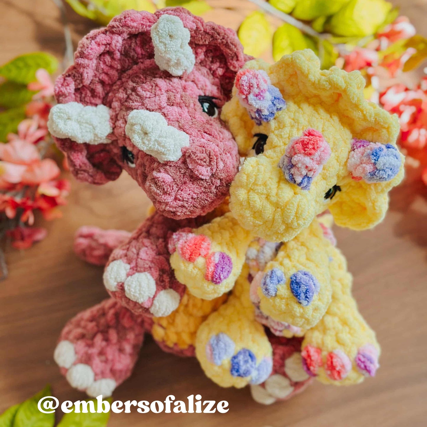 Theo & Tiny Triceratops crochet pattern bundle | NO SEW crochet pattern |