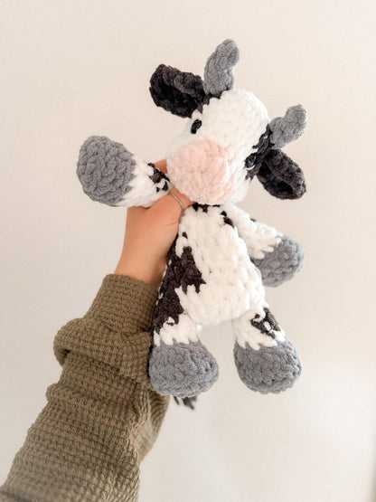 Cyrus Cow Lovey | Ready to Ship Crochet Cow |