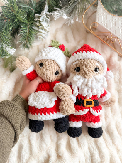 Santa & Mrs Claus crochet pattern | LOW SEW crochet pattern |