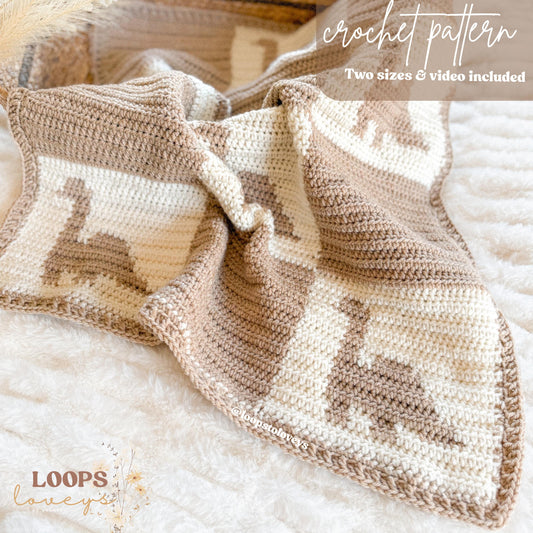 Check-a-saurus Blanket Crochet Pattern