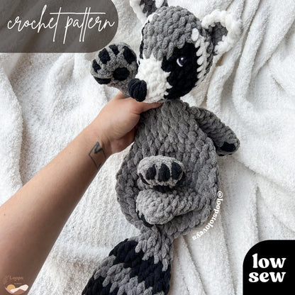 Rick the Raccoon | LOW SEW crochet pattern |