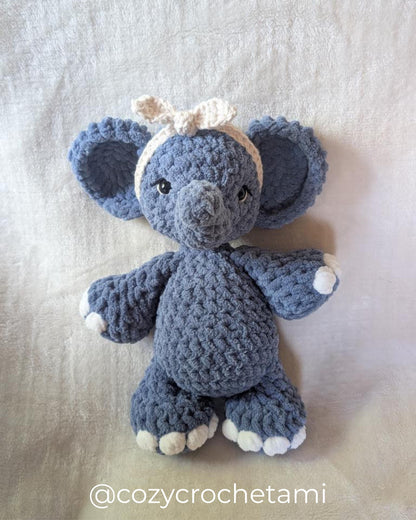 Easton Elephant plushie crochet pattern | NO SEW crochet pattern | crochet elephant | amigurumi | crochet pattern | cute crochet pattern