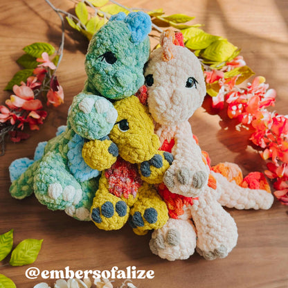 Dax & Jax Dino crochet pattern bundle | NO SEW crochet pattern |