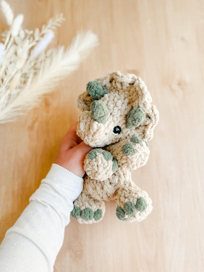 Theo & Tiny Triceratops crochet pattern bundle | NO SEW crochet pattern |
