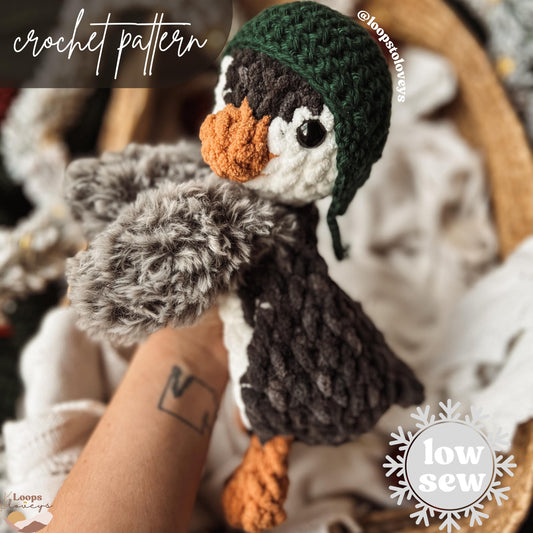 Presley the Penguin | LOW SEW crochet pattern|