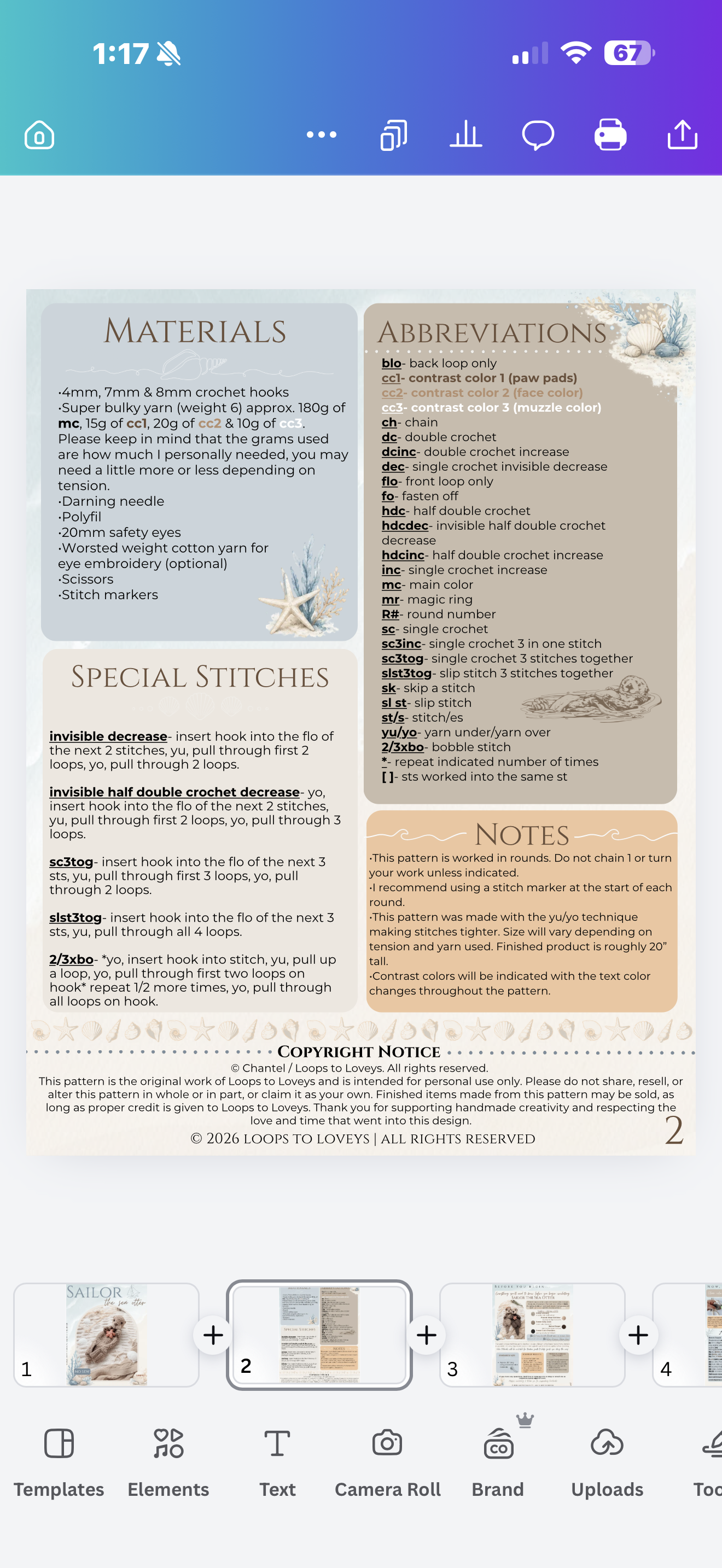Sailor the Sea Otter crochet pattern | NO SEW crochet pattern |