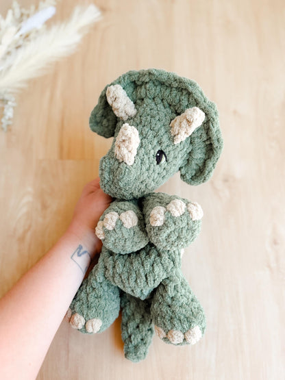 Theo Triceratops crochet pattern | NO SEW crochet pattern |