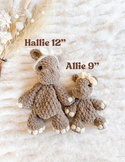 Hallie & Allie Hippo crochet pattern bundle | NO SEW crochet pattern |