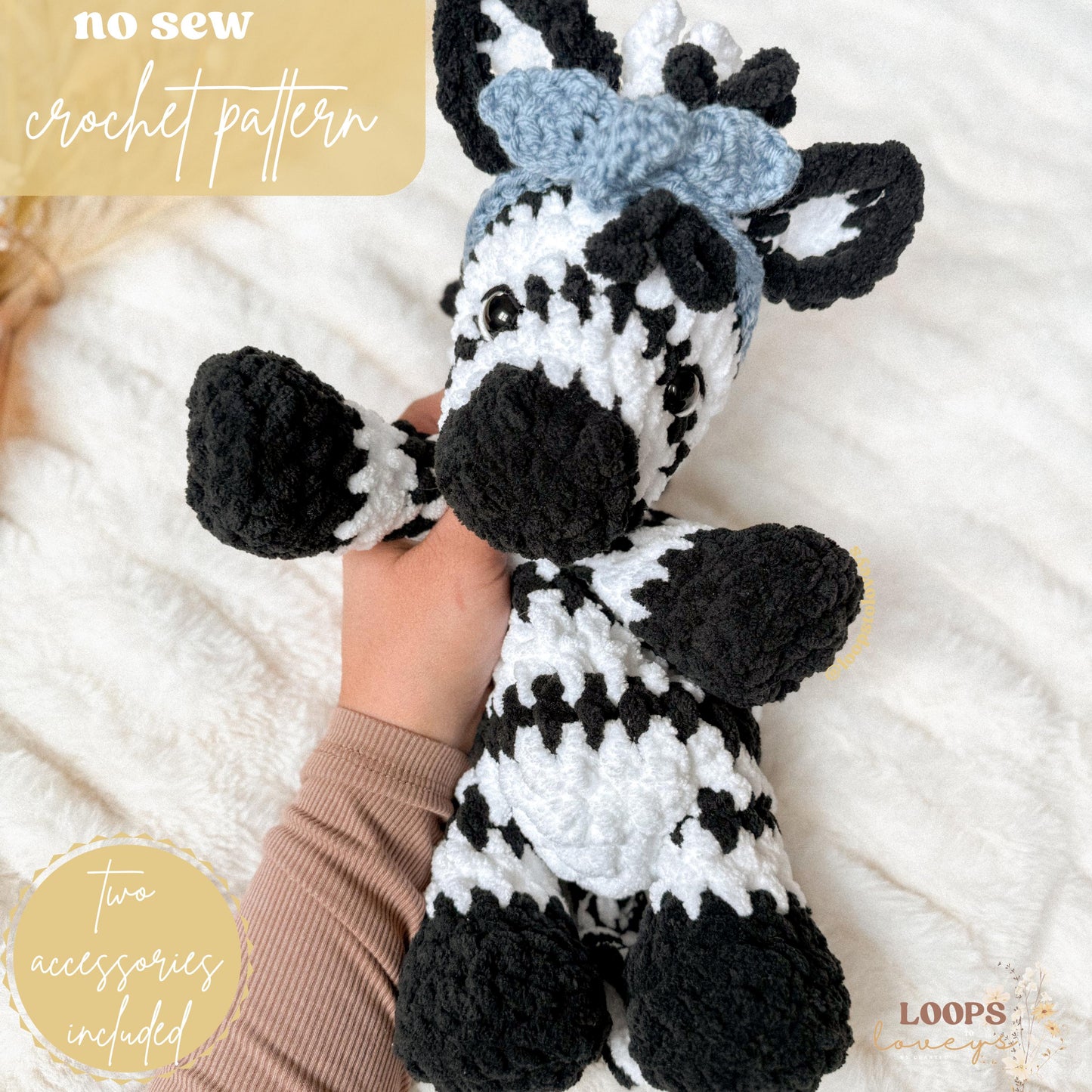 Zavannah Zebra crochet pattern | NO SEW crochet pattern |