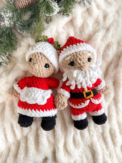 Santa & Mrs Claus crochet pattern | LOW SEW crochet pattern |