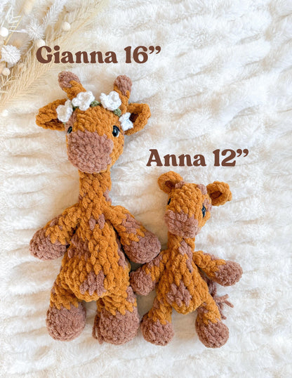 Gianna & Anna Giraffe crochet pattern bundle | NO SEW crochet pattern |