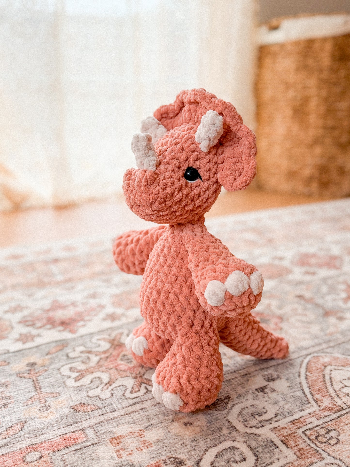 Theo Triceratops Lovey | Ready to Ship Dinosaur |