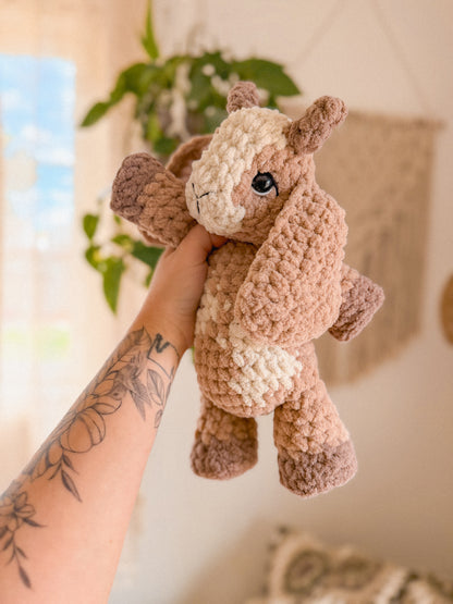 Graze the Goat Plushie crochet pattern | NO SEW crochet pattern |