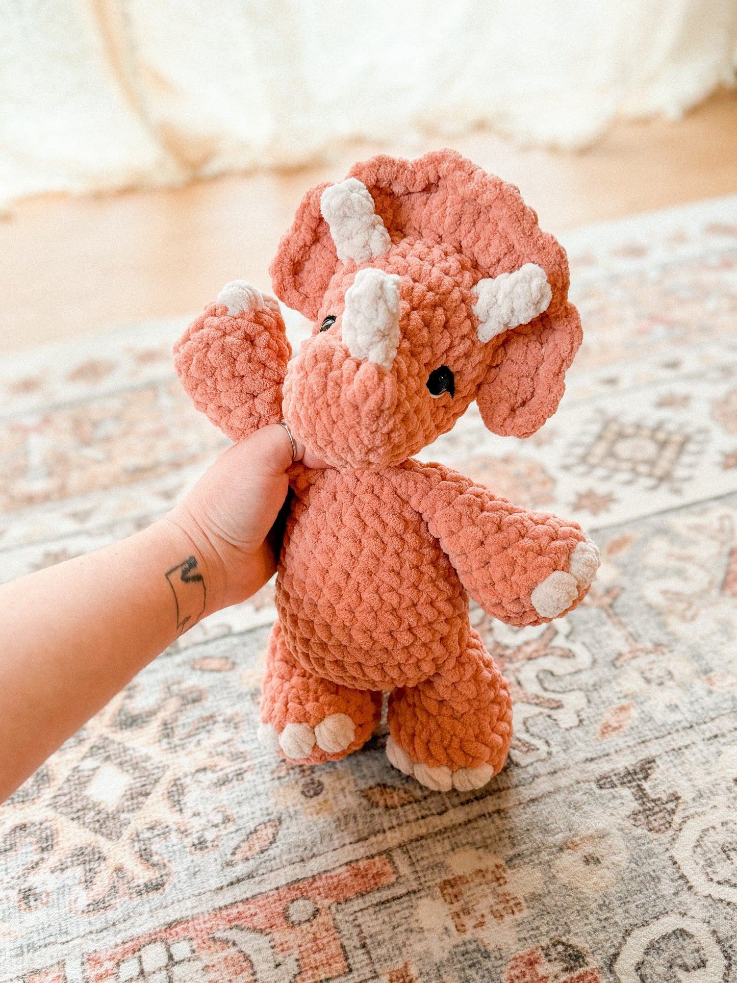 Theo Triceratops Lovey | Ready to Ship Dinosaur |