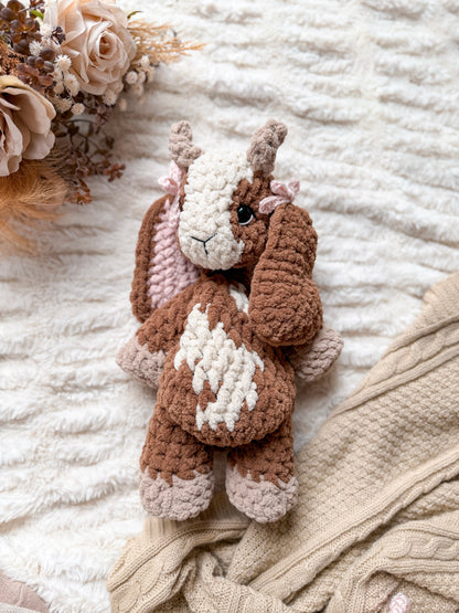 Graze the Goat Lovey crochet pattern | NO SEW crochet pattern |