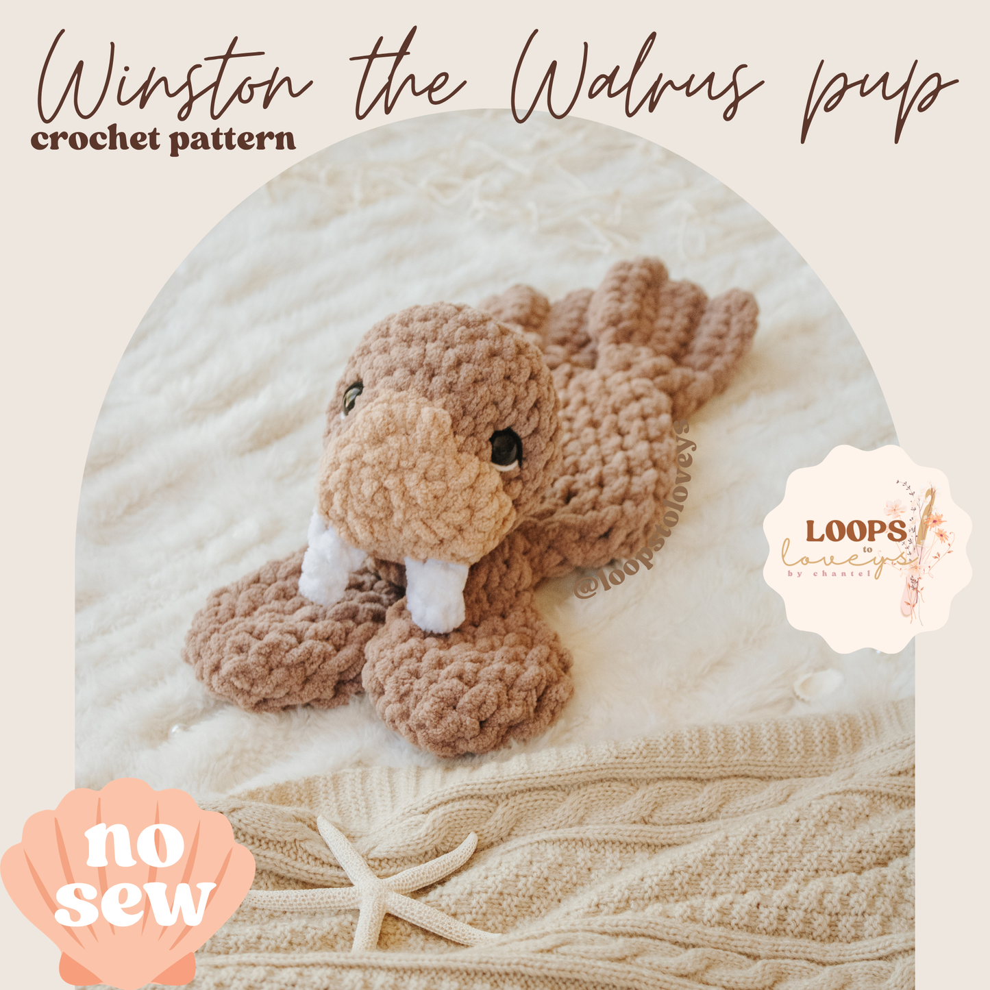 Winston the Walrus Pup | Walrus Crochet Pattern |