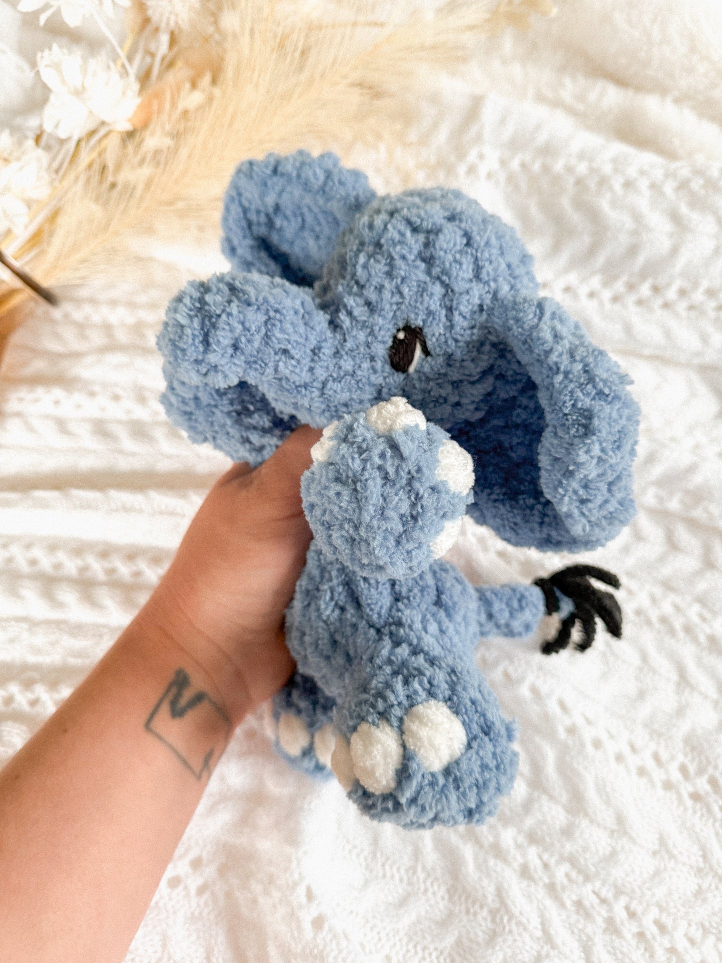 Fuzzy Emmie Elephant Lovey | Ready to Ship Elephant |