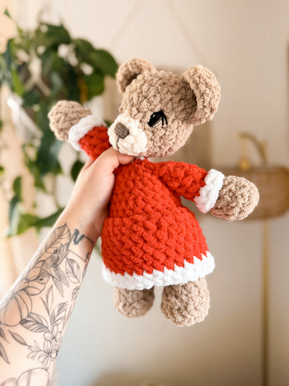 Christmas Bear Plushie | Ready to Ship Bear |
