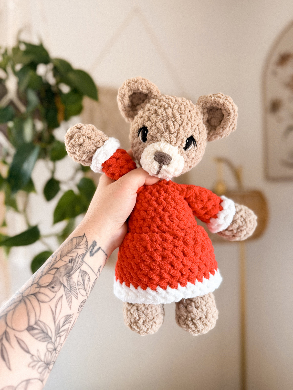 Christmas Bear Plushie | Ready to Ship Bear |