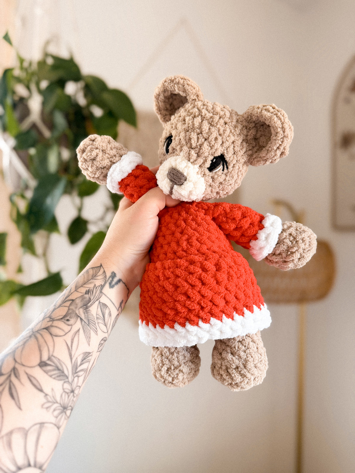Christmas Bear Plushie | Ready to Ship Bear |