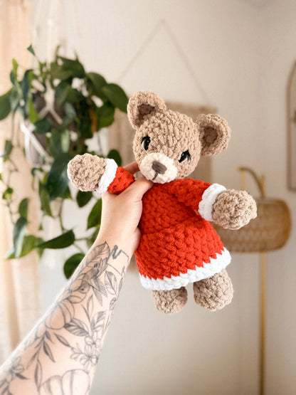 Christmas Bear Plushie | Ready to Ship Bear |
